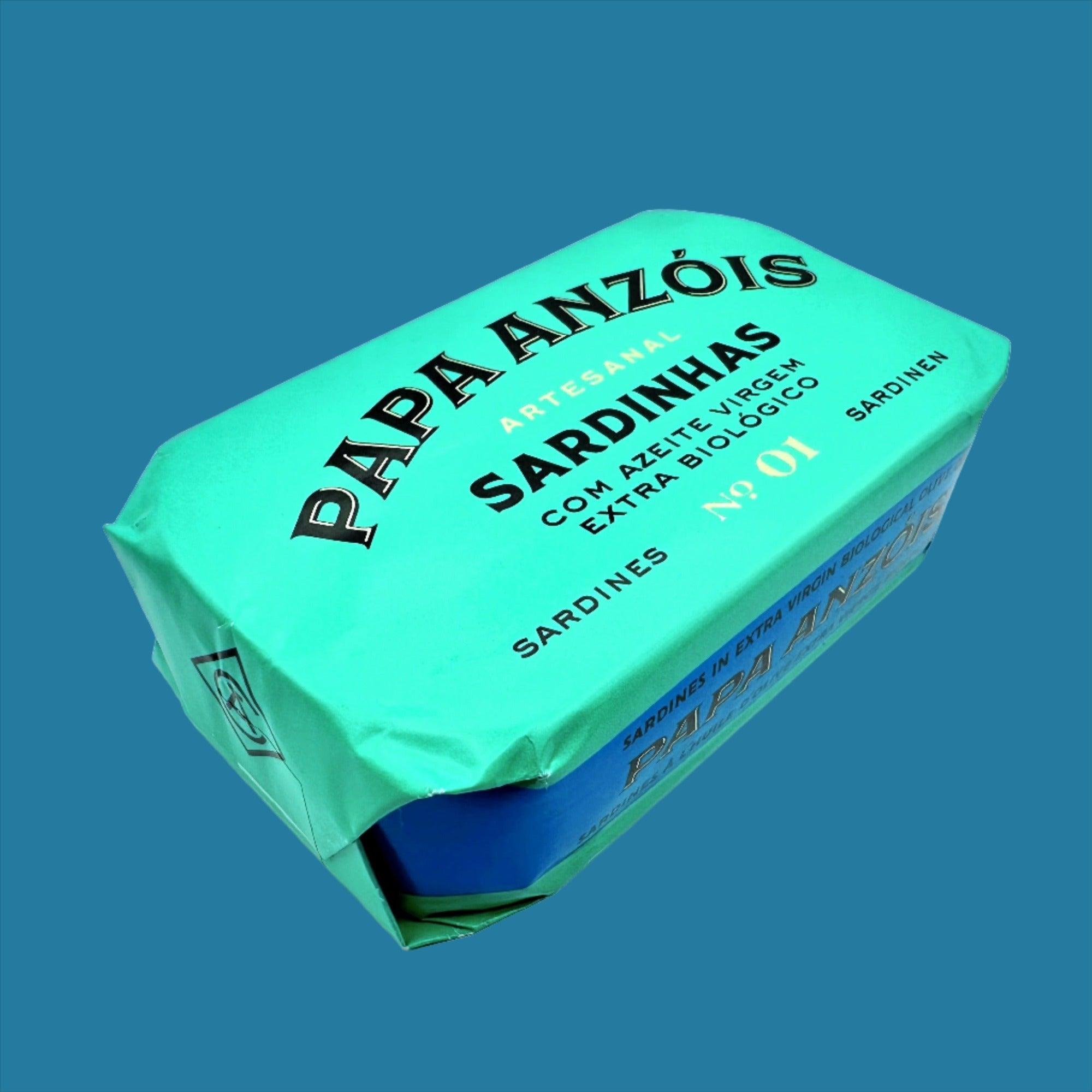 Sardīnes ekoloģiskā augstākās kvalitātes auksti spiestā olīveļļā (BIO) | Papa Anzóis