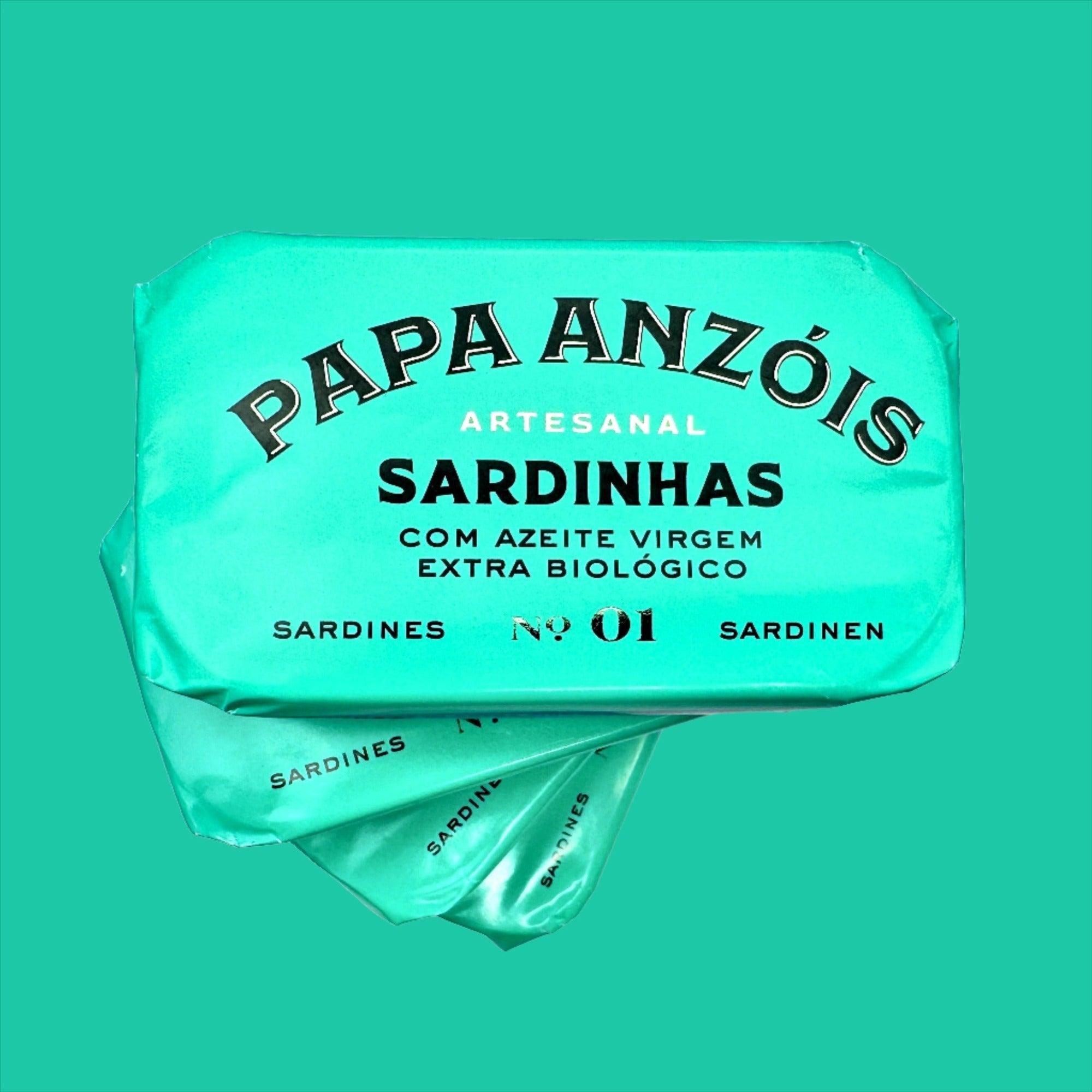 Sardines in extra virgin Bio olive oil | Papa Anzóis