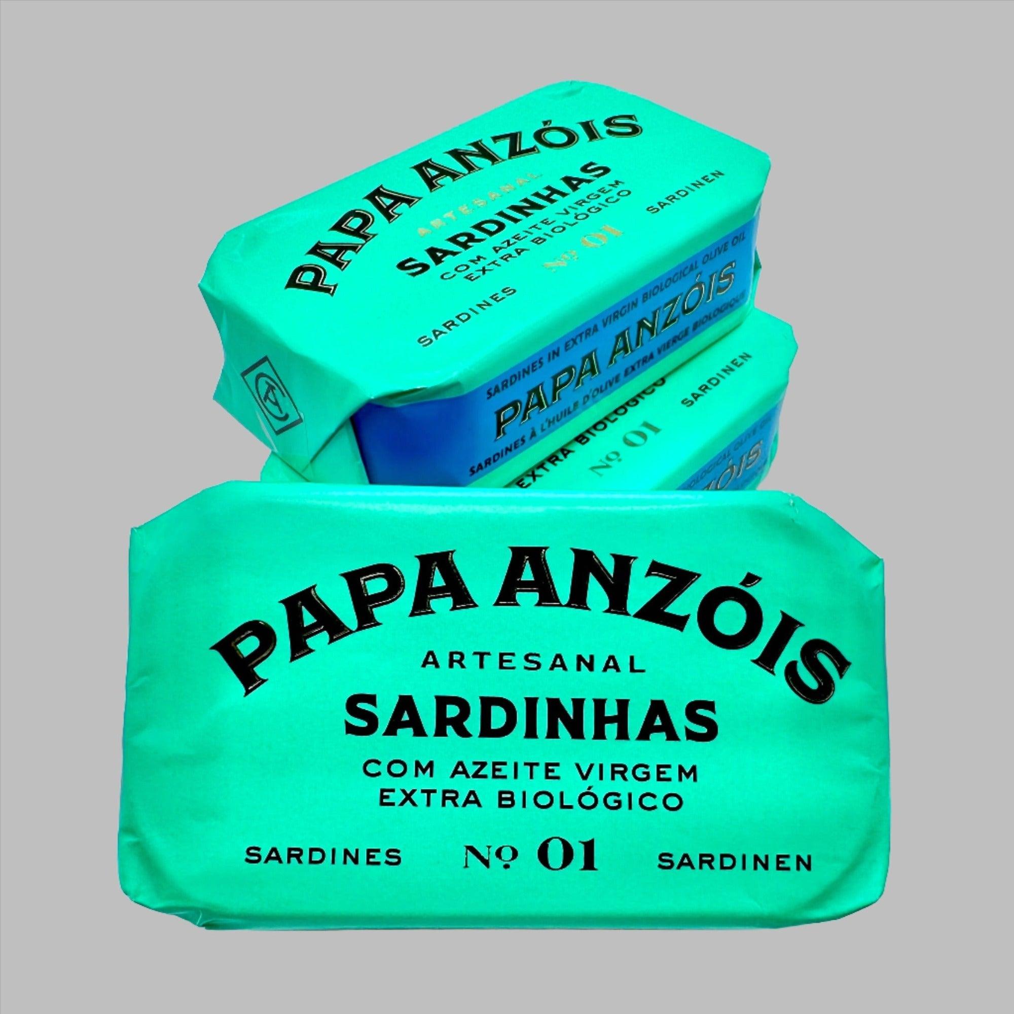 Sardines in extra virgin Bio olive oil | Papa Anzóis